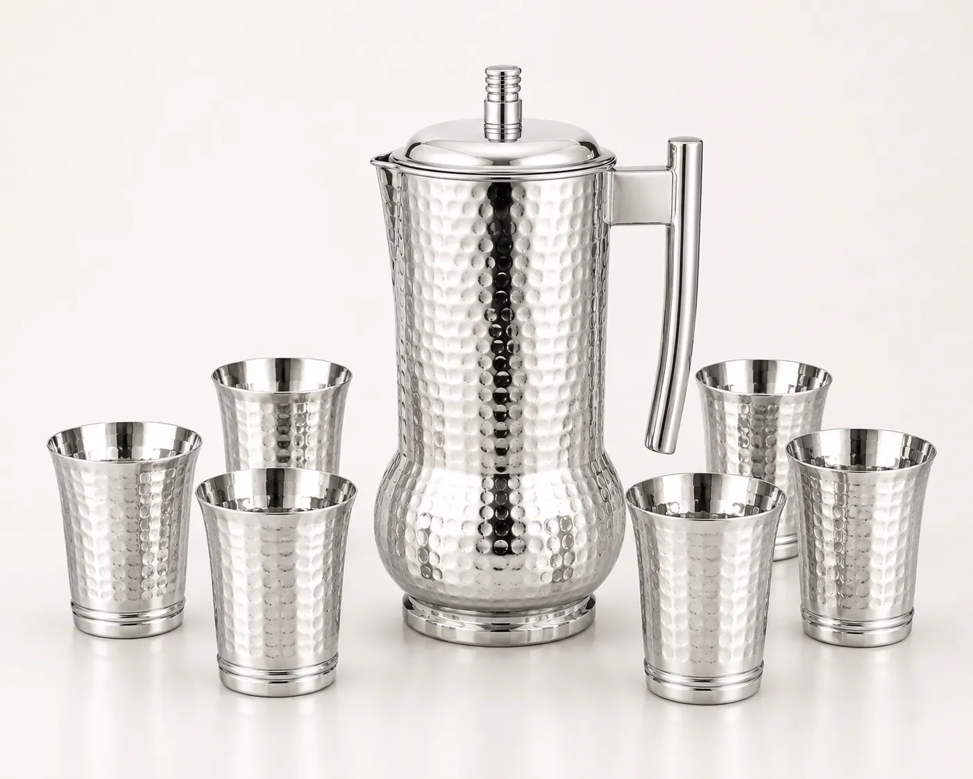 Chakmak Regal Lemon Set (Hammered 7-Piece Set).