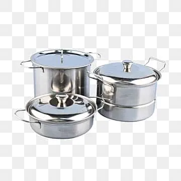 Three-piece stainless steel cookware set, consisting Steamer Pot Set,Stockpot Casserole/Shallow Pot