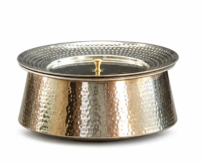 Traditional hammered brass Mughlai Handi f