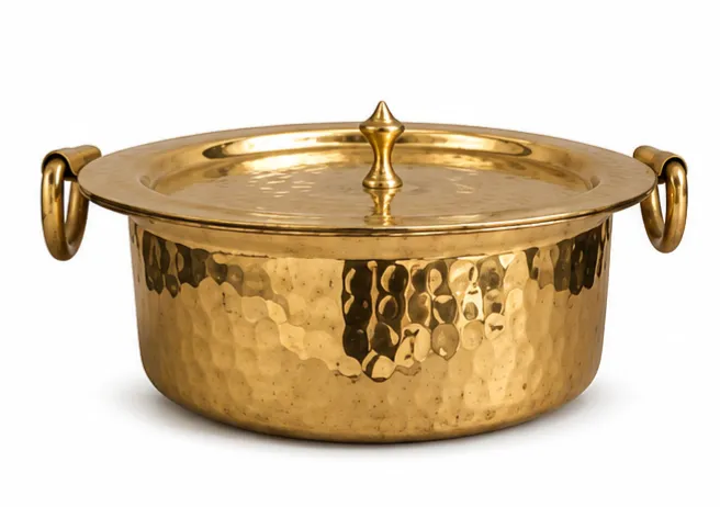 Traditional Pure Brass Hammered Lagan